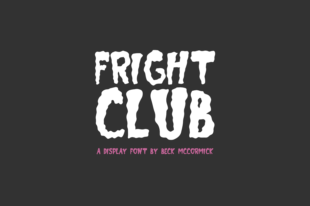 Fright Club - A Horror Font, a Handwritten Font by Beck McCormick (Photo 1 of 10)