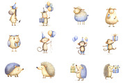 Yummy party - whimsy animal, an Illustration by DreamCafeArt (Thumbnail 2 of 8)