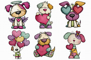 Whimsical Valentine’s Day Dog Clipar, an Illustration by Libby Wishes (Thumbnail 4 of 7)