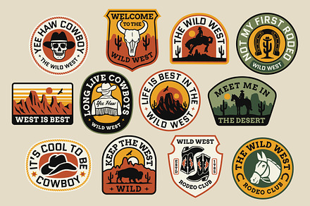 Wild West Badge Designs, a Graphic by cd-design.co