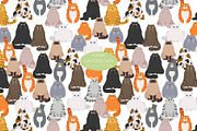 Funny cats pattern, an Animal Illustration by pet design shop (Thumbnail 5 of 10)