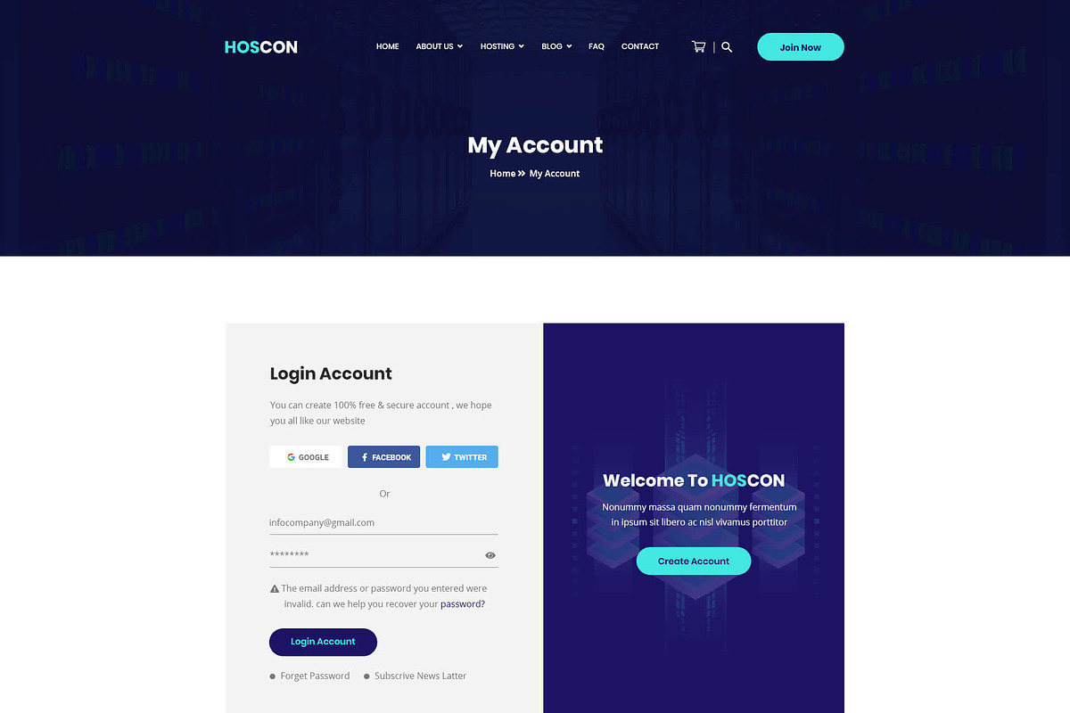 Hoscon - Hosting Business Template, a HTML Template by THESOFTKING (Photo 4 of 5)