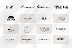 12 Elegant Feminine Cosmetic logo, a Branding & Logo Template by Jiwstudio