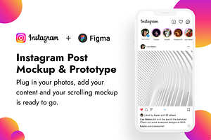 Instagram Post Mockup & Prototype, a Templates & Theme by MilasDesigns