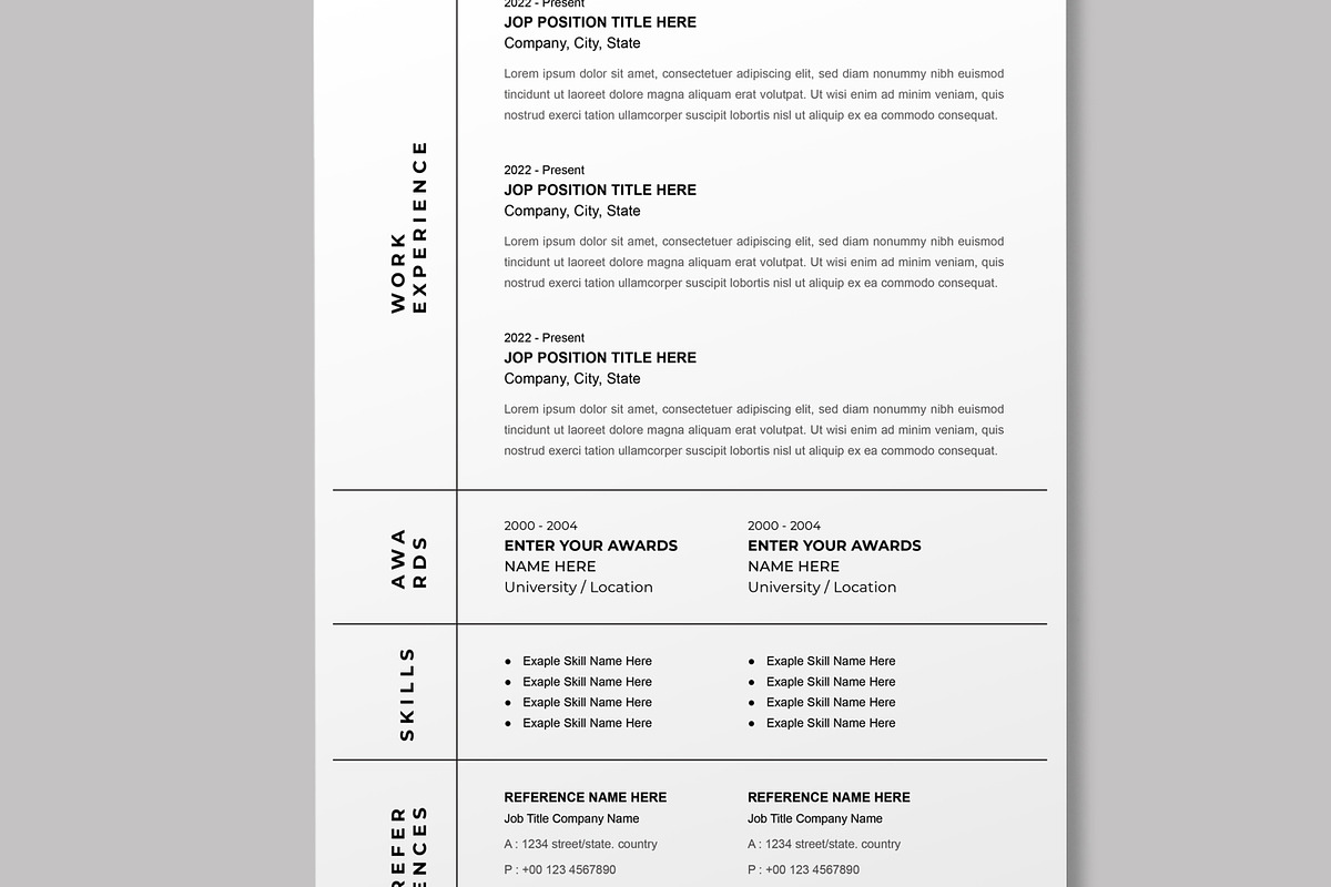 Professional Resume Template Layout, a Resume Template by MightyDesign (Photo 3 of 8)