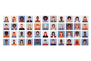 Diverse people portraits avatars, an Object Illustration by Onyx