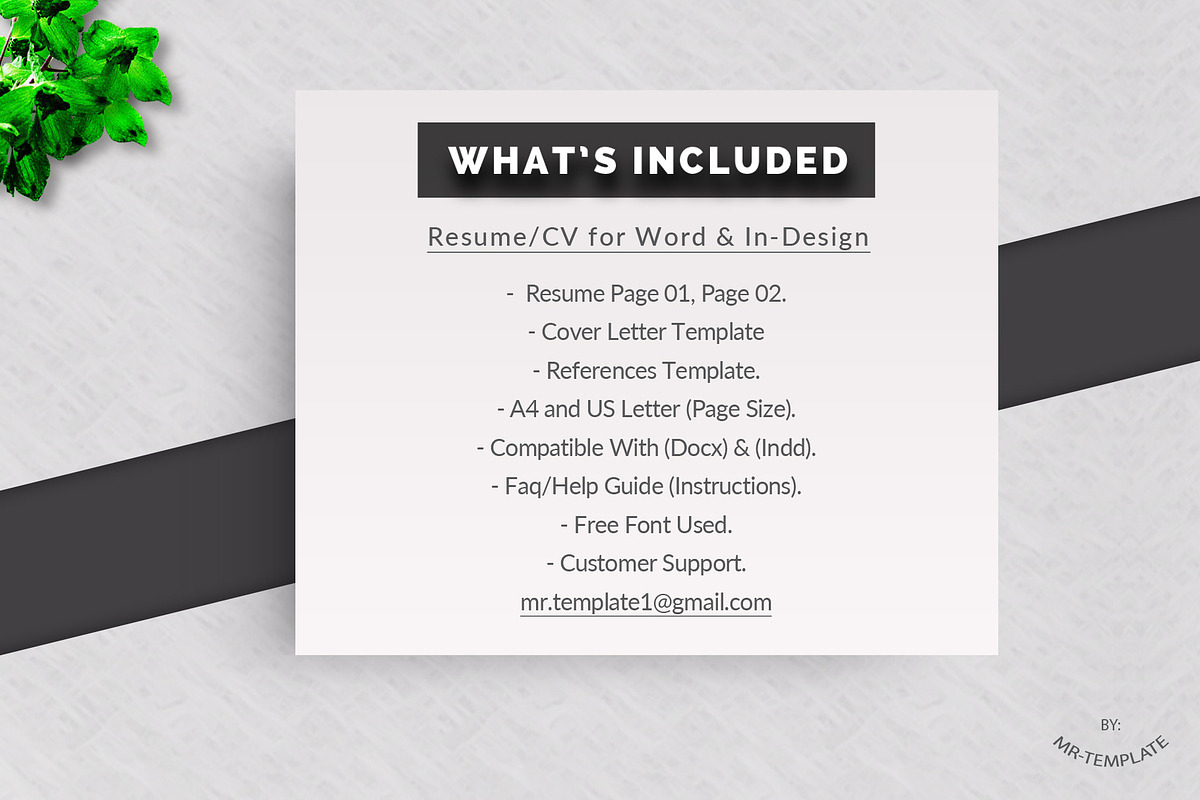 Resume /Cv Template 4 Pages Word, a Resume Template by Mr-Template (Photo 5 of 5)