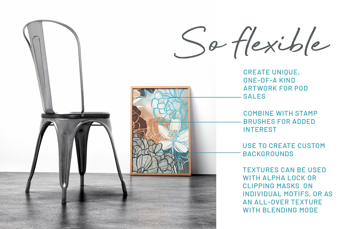 Floral Procreate Stamp Brushes 10, a Brushes & More by DeloresArt (Photo 2 of 8)
