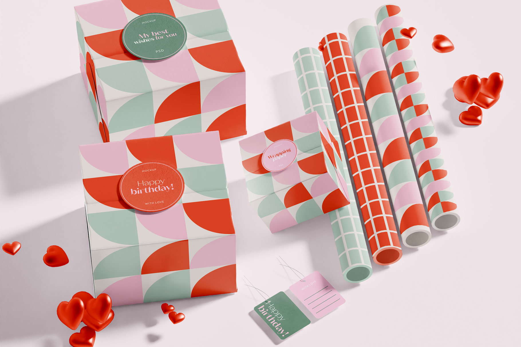Wrapper For Boxes Mockup