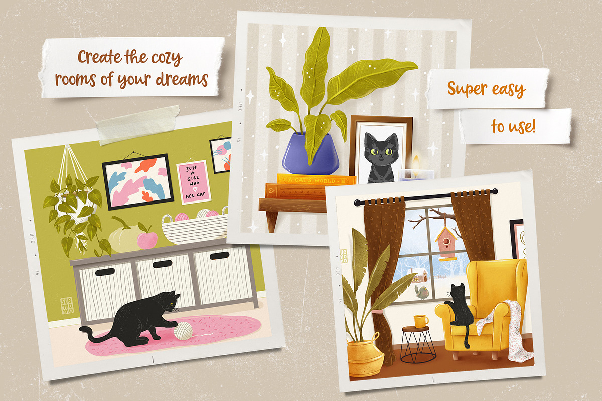 Cozy Days Stamp Set for Procreate, a Brush Add-On by PrettyLittlePigs (Photo 2 of 10)