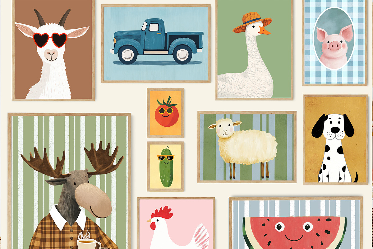 Nursery Print Bundle, a Background Graphic by Artemsky (Photo 2 of 24)