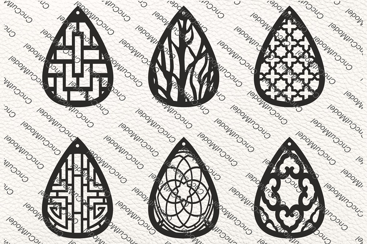 Earrings - laser cutting template, a Graphic by CncCutModel (Photo 3 of 3)
