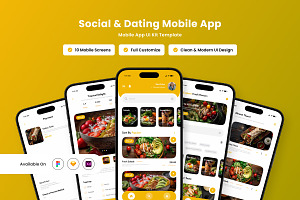 Plantaire – Food App Design Template, an App Template by productype1