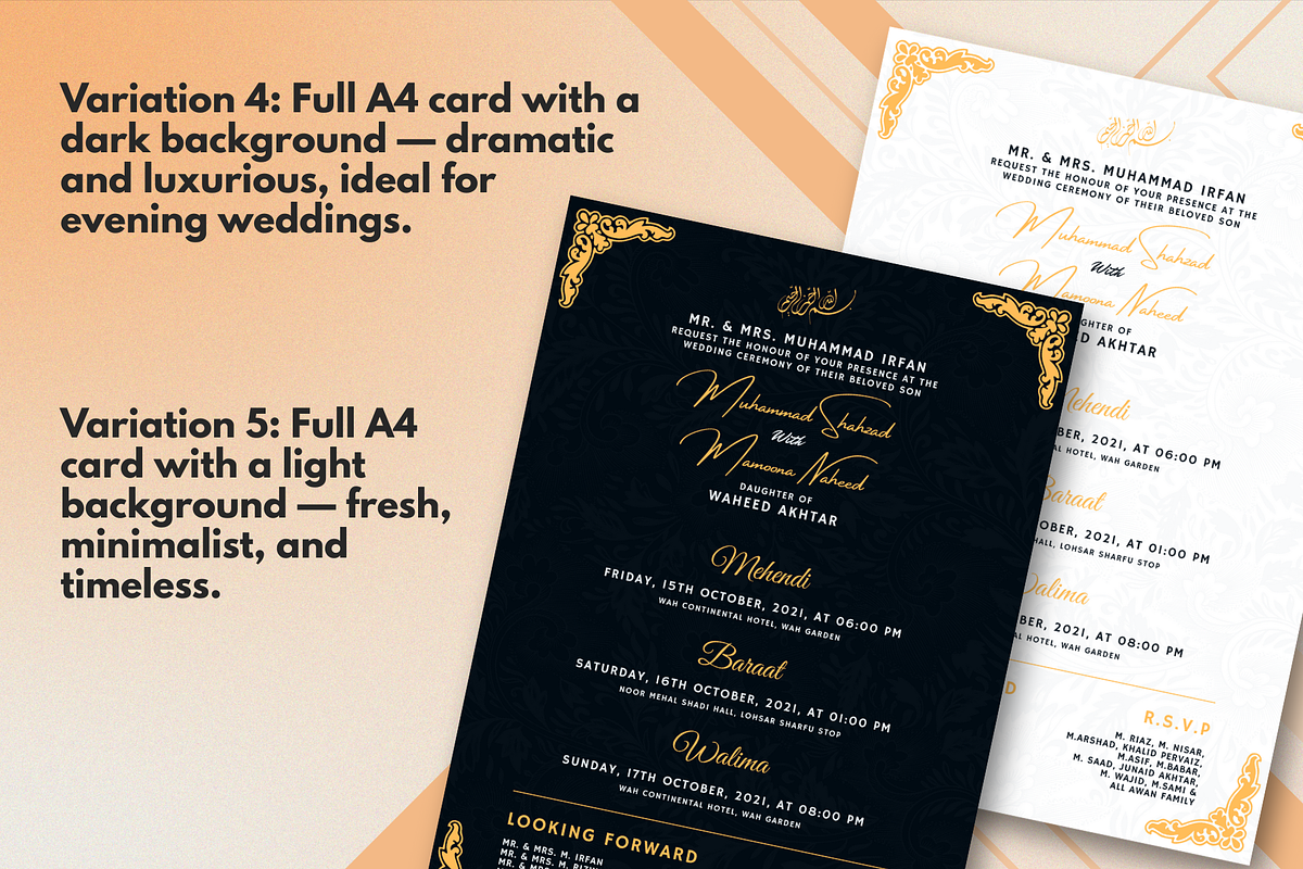Elegant Wedding Invitation Template preview 5