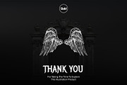 10 Angel Wing Vintage Illustration, an Object Graphic by SLAB! Design (Thumbnail 4 of 4)