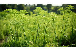 field fennel plant ai generated, a Nature Photo by pikepicture