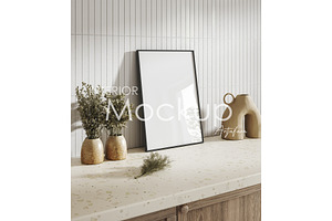 Frame mockup in home interior, a Marketing Template by Artjafara