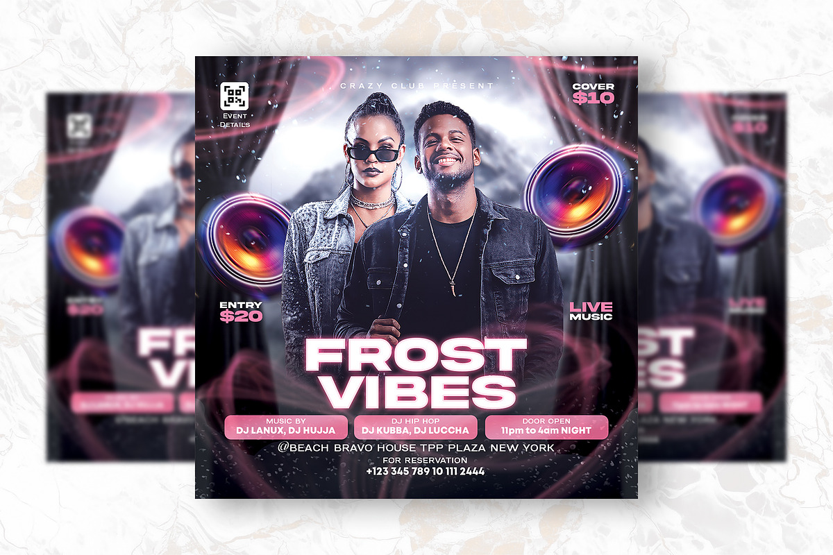 Frost Vibes Party Flyer Design, a Flyer Template by Shajib Shikder (Photo 2 of 2)