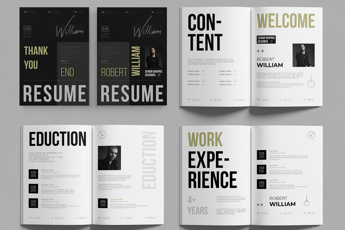 Resume Booklet, a Resume Template by MightyDesign (Photo 2 of 6)