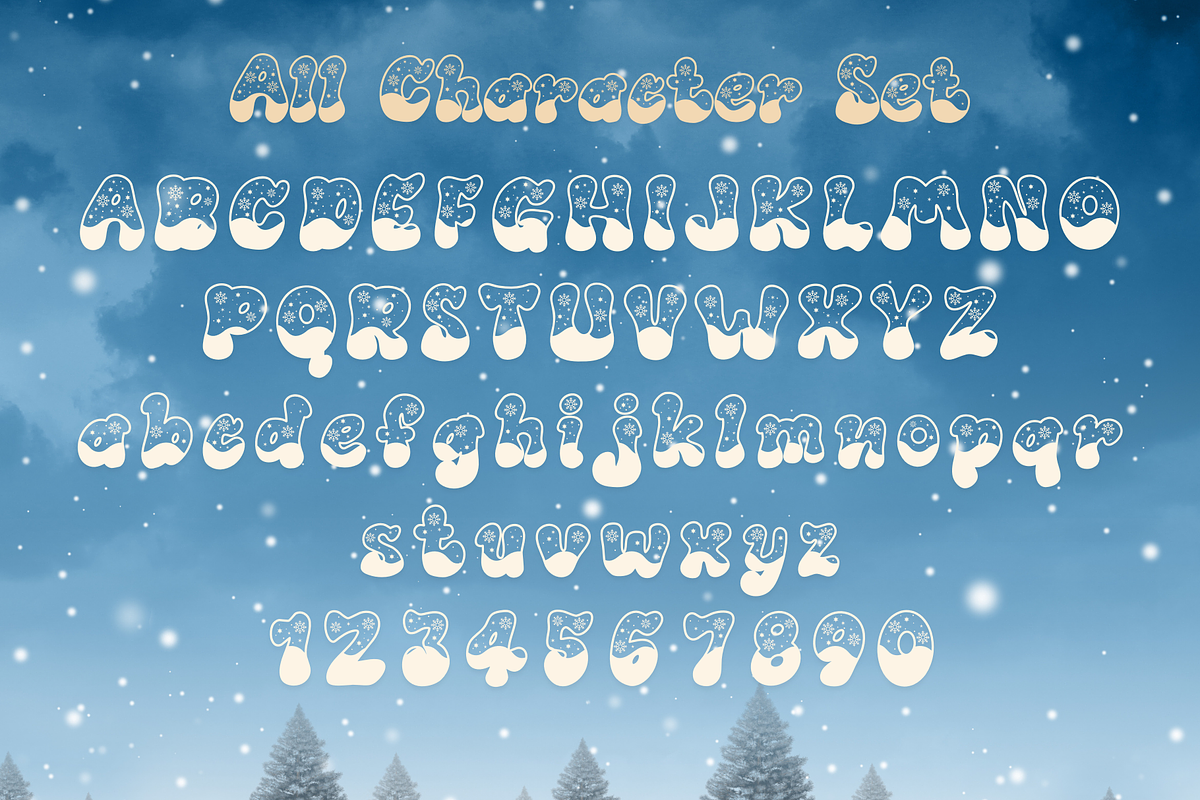Over Snow is a cute Christmas font, a Handwritten Font by Brown Cupple (Photo 6 of 7)