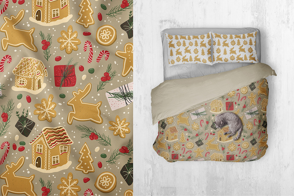 Gingerbread Christmas, a Pattern Graphic by helgascandinavus (Photo 3 of 8)