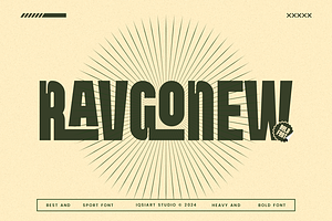 Ravgonew - Condensed Font, a Sans Serif Font by Iqsiart Studio