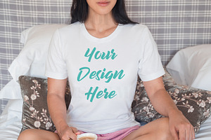 Bella Canvas Tshirt Mockup, Coffee