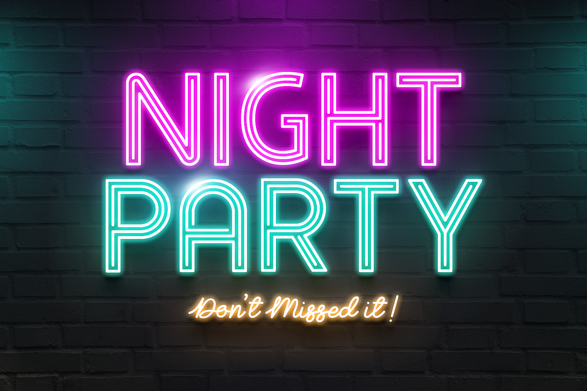 Neon Vibes - Retro Neon Light Font, a Font by Pixesia Studio (Photo 2 of 10)