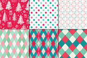 Pink Christmas Seamless Pattern, a Pattern Graphic by Black Bird Studio (Thumbnail 3 of 6)