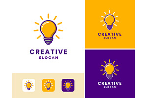 Lightbulb Bright Cartoon Logo, a Branding & Logo Template by ika trisiana