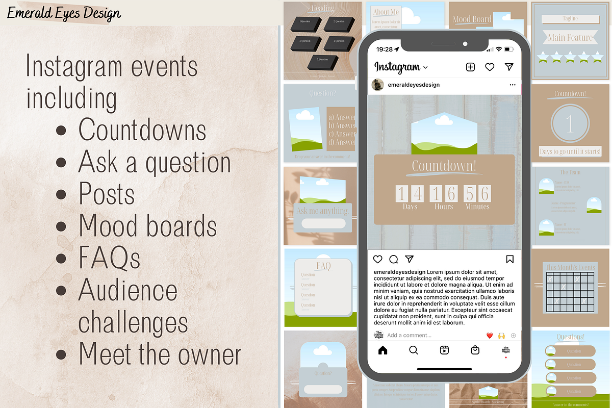 455 Canva Neutral Instagram Template, a Social Media Template by Emerald Eyes Design (Photo 5 of 13)
