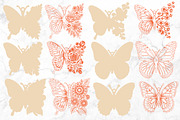 Butterfly Laser Cut SVG Bundle, an Object Graphic by Rose Art (Thumbnail 3 of 3)