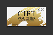Gift Voucher with Golden Paint, a Decorative Illustration by PsychocheArt (Thumbnail 2 of 3)