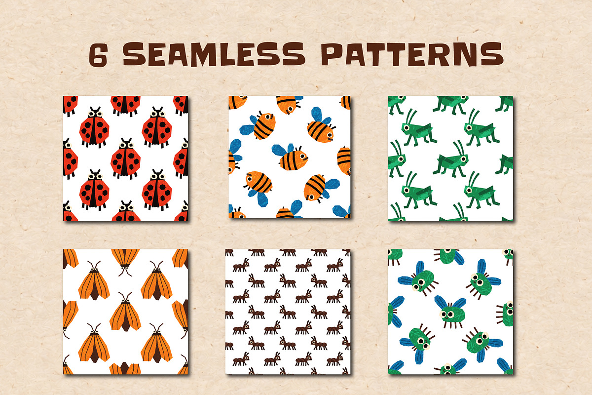 Paper Cut Bugs Clipart Bundle, an Object Illustration by Le.nart (Photo 5 of 6)