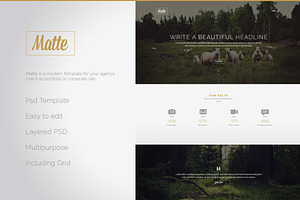 Matte - PSD Website Template