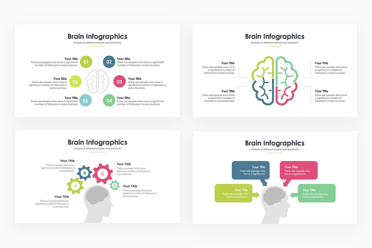 Brain Infographics - PowerPoint 3, a Presentation Template by slidequest