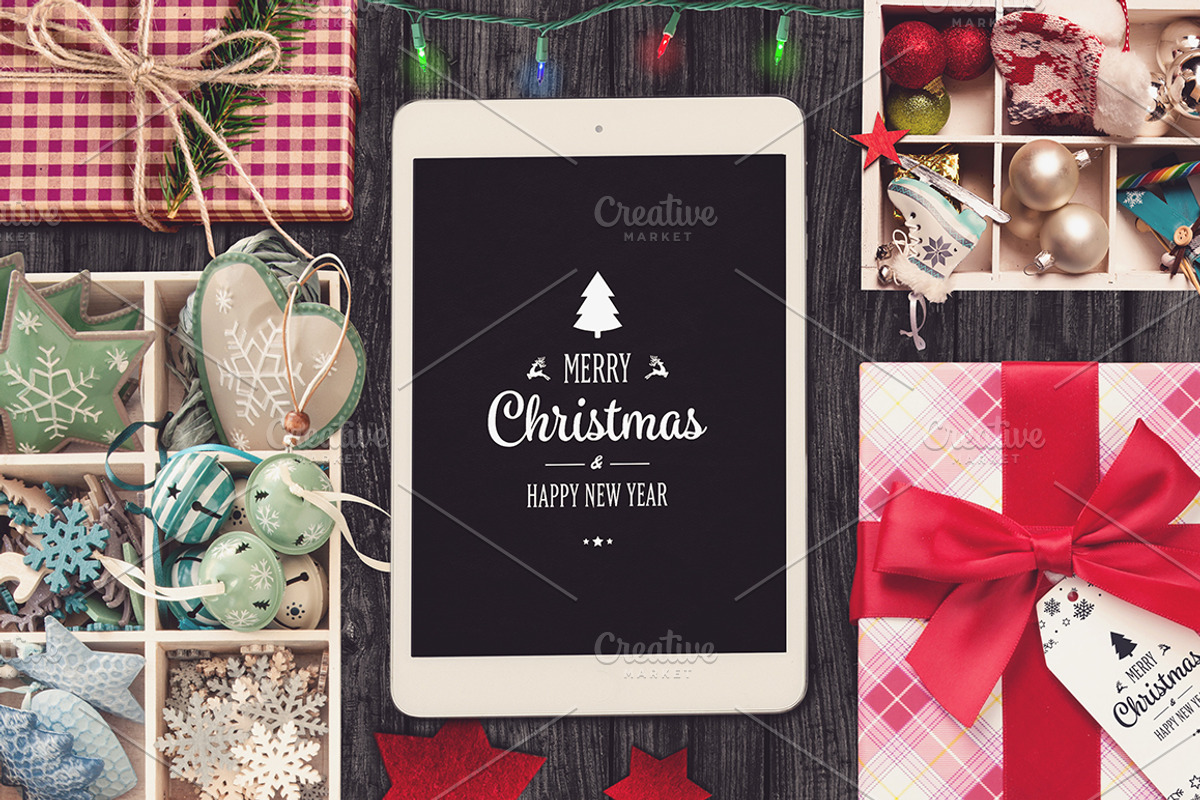 Christmas Scene Creator #3, an Apparel Mockup by relineo.mock-ups (Photo 11 of 14)