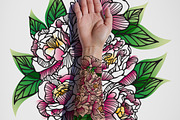 Peonies Tattoo Design, an Illustration by YENTY JAP CO (Thumbnail 1 of 4)