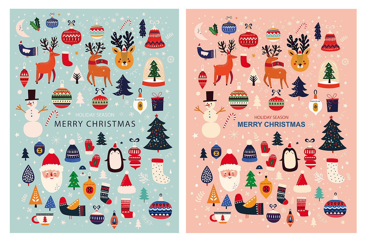 Merry Christmas collection, a Seasonal Illustration by MoleskoStudio (Photo 8 of 22)