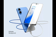iPhone 16 Mockup, an iPhone Mockup by Se٧enStudio (Thumbnail 4 of 5)