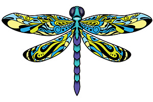 Dragonfly Mascot Symbol