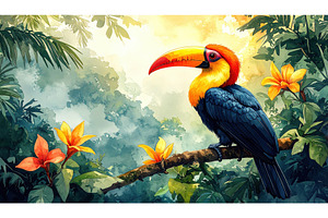 A tropical toucan scene illustrates, a Nature Photo by Igor Tichonow