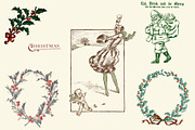 Vintage Holiday Graphics, an Illustration by Blue Line Design (Thumbnail 7 of 15)