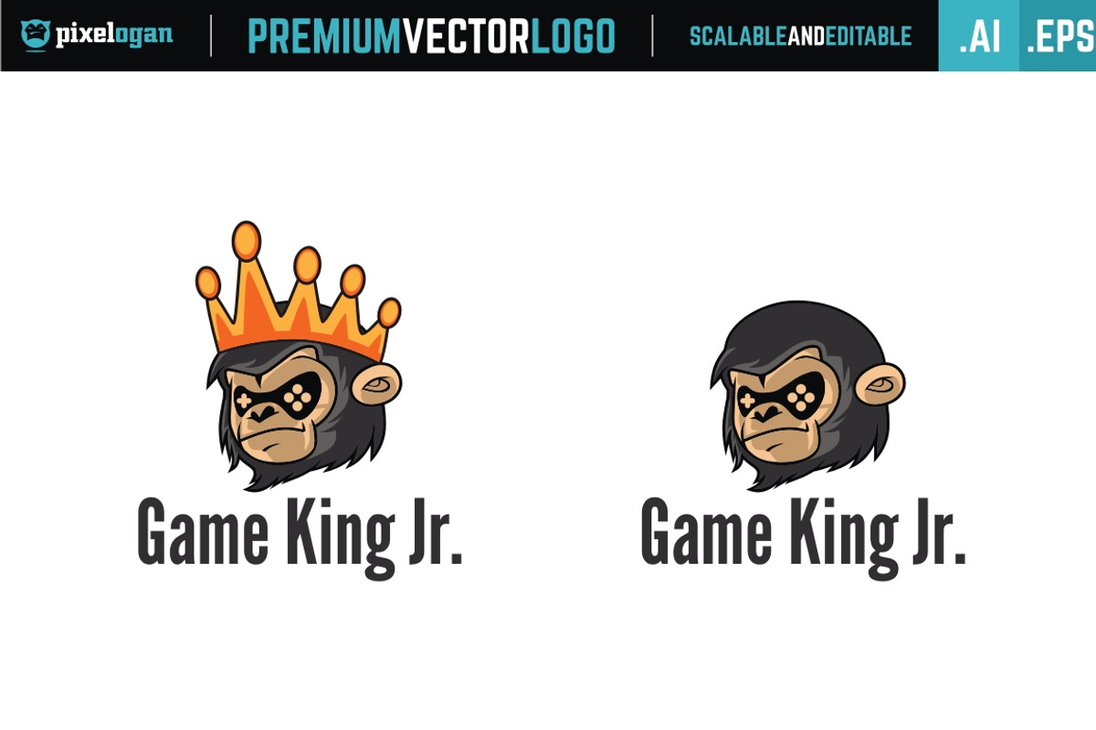Game King Jr., a Branding & Logo Template by pixelogan (Photo 3 of 3)