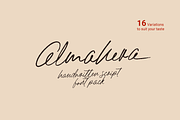 Almahera | Handwritten Script Pack, a Script Font by Letteratom (Thumbnail 1 of 16)