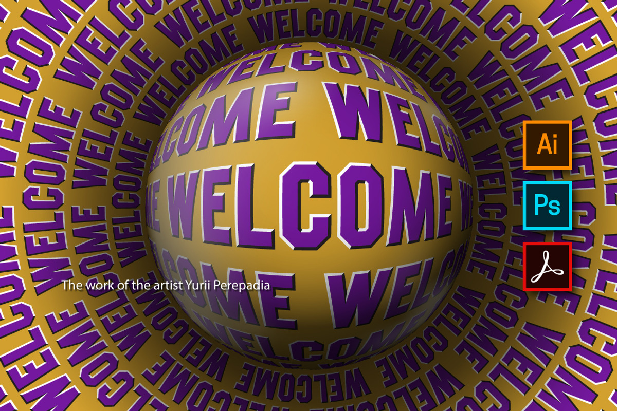 Welcome ball moving illusion, an Object Illustration by Guten Tag Vector (Photo 2 of 2)