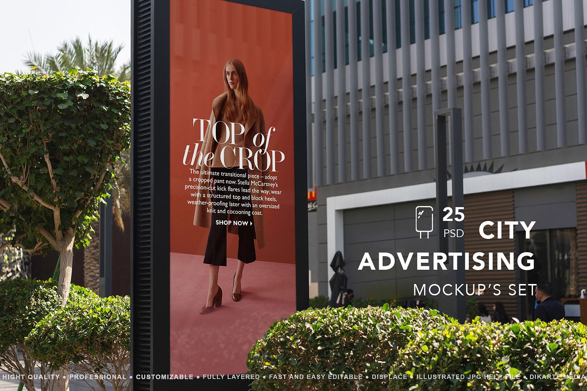 City Advertising MockUps Set, a Print Template by Dikarte.Store (Photo 1 of 20)