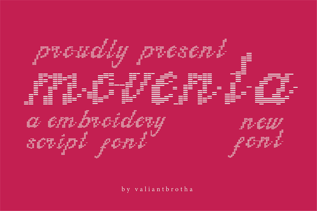 Movento | A Embroidery Script Font, a Handwritten Font by Berdansabersama (Photo 1 of 9)