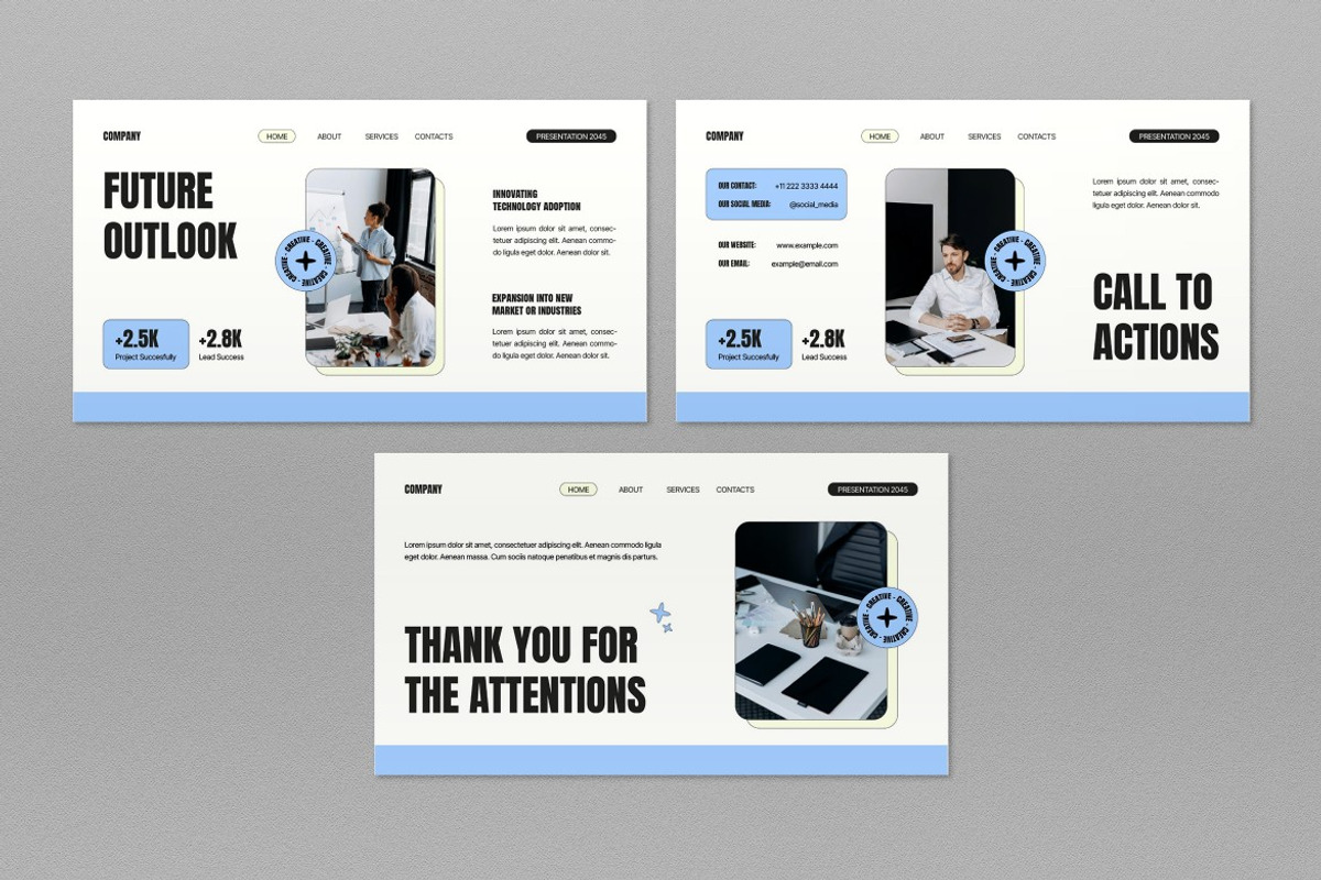 White Company Profile Google Slide, a Presentation Template by graphicook (Photo 9 of 10)