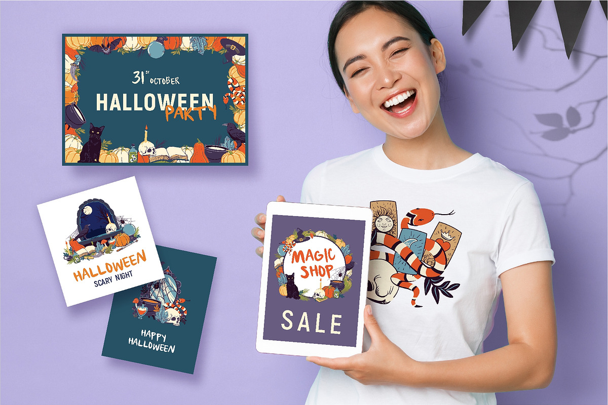 Magic Market. Vector Hallowen set, an Illustration by Tata Pilip (Photo 7 of 14)
